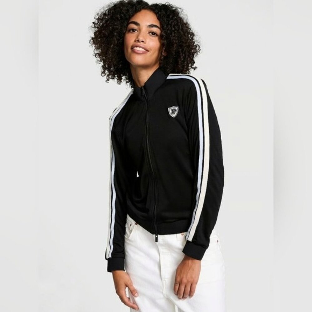 Victoria's Secret PINK Black Tracksuit Full-Zip Jacket